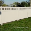 Panneau de clôture de confidentialité en PVC blanc avec piquet fermé